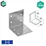 Domax  Hoekijzer 60x60x60 mm (2,0 mm) verzinkt (20 stuks)