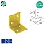 Domax  Hoekijzer 30x30x30 mm (1,5 mm) geel verzinkt (50 stuks)
