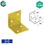 Domax  Hoekijzer 40x40x40 mm (1,5 mm) geel verzinkt (50 stuks)