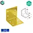 Domax  Hoekijzer 60x60x60 mm (2,0 mm) geel verzinkt (20 stuks)