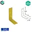 Hoekijzer 100x75x30 mm (3,0 mm) geel verzinkt (20 stuks)