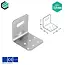 Domax  Hoekijzer verstelbaar 60x60x60 mm (2,0 mm) verzinkt (20 stuks)