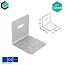 Domax  Hoekijzer verstelbaar 80x80x80 mm (2,0 mm) verzinkt (20 stuks)
