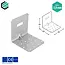 Domax  Hoekijzer verstelbaar met ril 80x80x60 mm (2,0 mm) verzinkt (20 stuks)