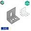 Domax  Hoekijzer verstelbaar 60x40x60 mm (2,5 mm) verzinkt (20 stuks)