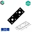 Koppelplaat 35x100 mm (2,5 mm) verzinkt Zwart (10 stuks)