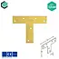 Domax  T-verbinder 70x50x16 mm (2,0 mm) geel verzinkt (50 stuks)