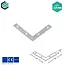 Domax  Hoekverbinder 60x60x10 mm (2,0 mm) verzinkt (50 stuks)
