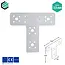 Domax  T-verbinder 160x140x45 mm (2,0 mm) verzinkt (10 stuks)