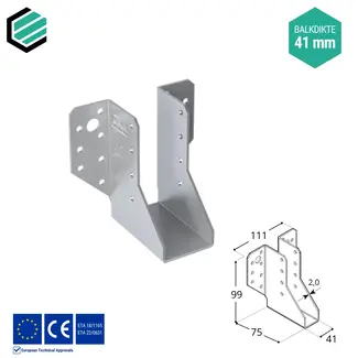 Domax  Raveeldrager 41x99x75 mm (2,0 mm) verzinkt (10 stuks)