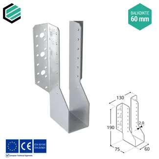 Domax  Raveeldrager 60x190 mm (2,0 mm) verzinkt (10 stuks)