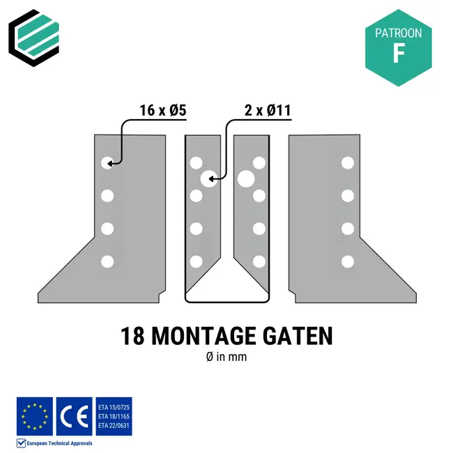 Balkdrager 45x97x75 mm (2,0 mm) verzinkt (10 stuks)