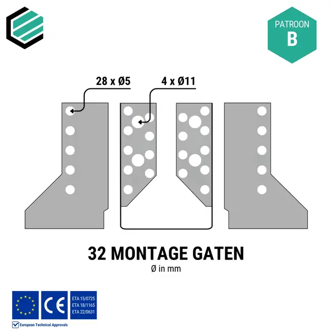 Balkdrager 48x136 mm (2,0 mm) verzinkt (10 stuks)