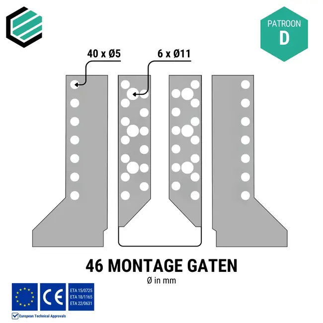 Balkdrager 115x163 mm (2,0 mm) verzinkt (10 stuks)