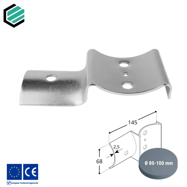 Paalverbinder eindverbinder (2,5 mm) verzinkt