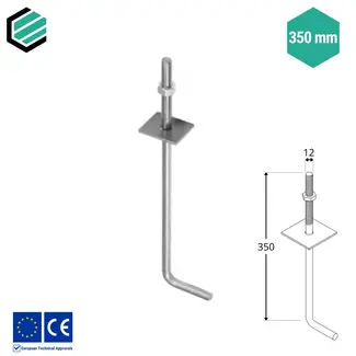 Domax  Muurplaatanker 35 cm (10 stuks)