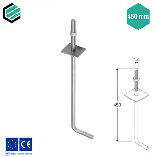 Domax  Muurplaatanker 45 cm (10 stuks)