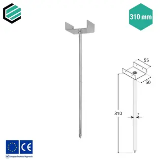 Domax  Noksteun 310x50x55 mm (10 stuks)