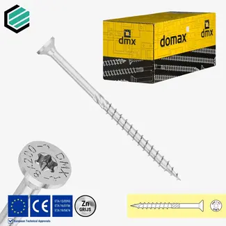Domax  Spaanplaatschroef 8 x 160 mm grijs TX40 (50 stuks)