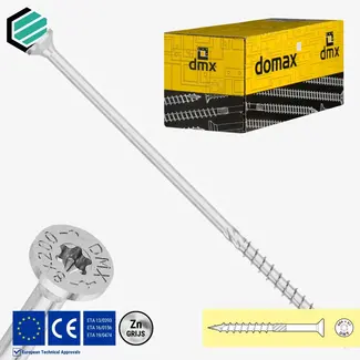 Domax  Spaanplaatschroef 10 x 380 mm grijs TX40 (50 stuks)