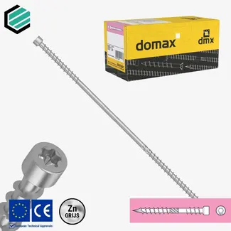 Domax  Isolatieschroef 8 x 330 mm grijs TX40 (50 stuks)