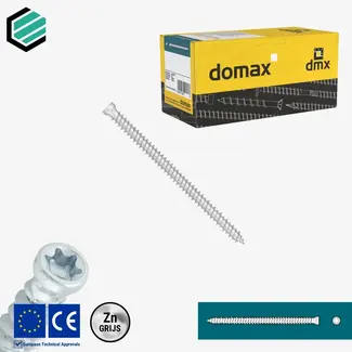 Domax  Kozijnschroef 7,5 x 72 mm grijs TX30 (100 stuks)