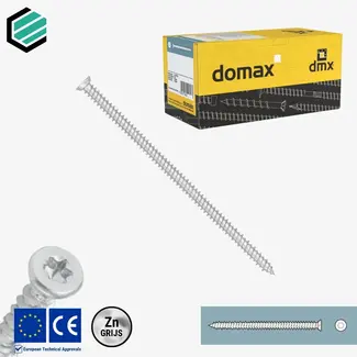 Domax  Kozijnschroef 7,5 x 122 mm grijs TX30 (100 stuks)