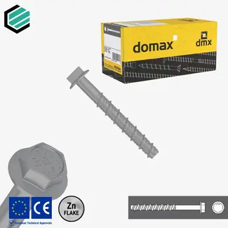 Domax  Betonschroef M6 x 80 mm verzinkt (50 stuks)