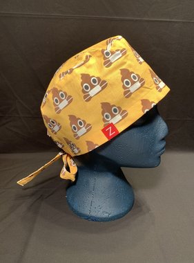 Smiling poo with mouth mask