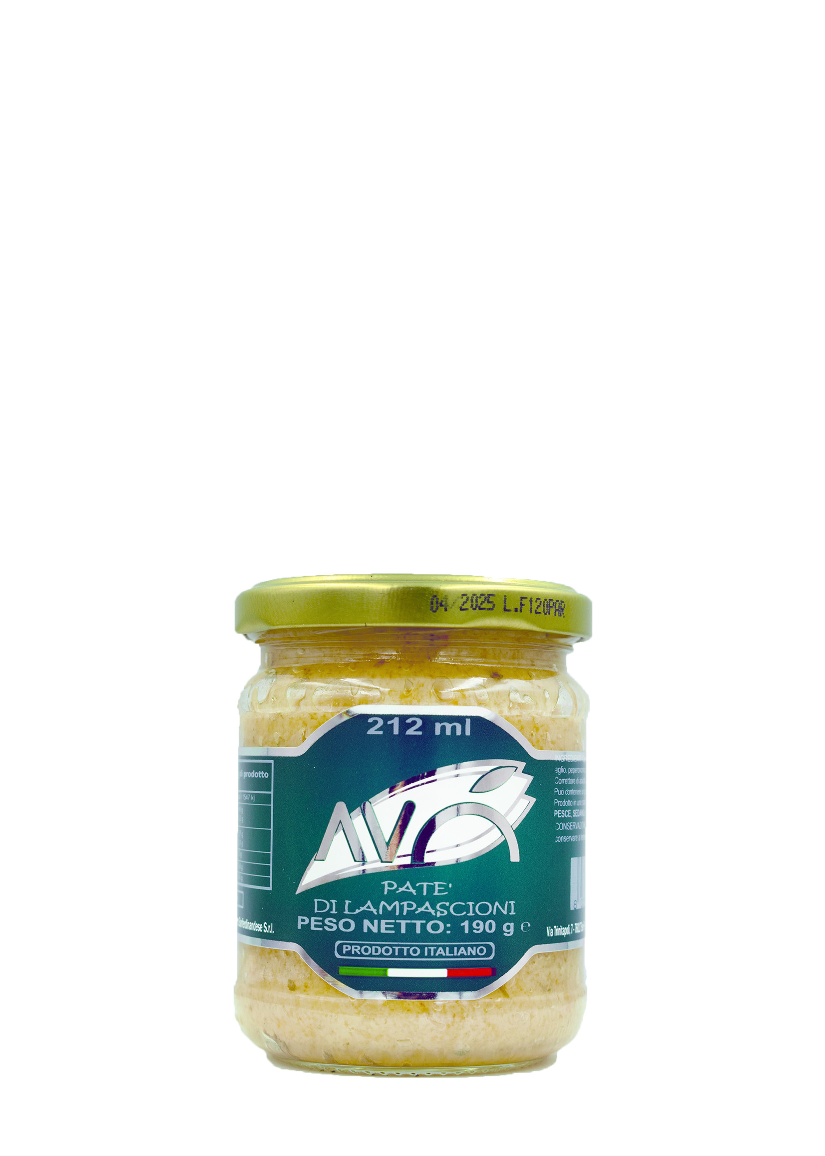 Patè di lampascioni in olio d’oliva vaso 212 ml - AVÒ