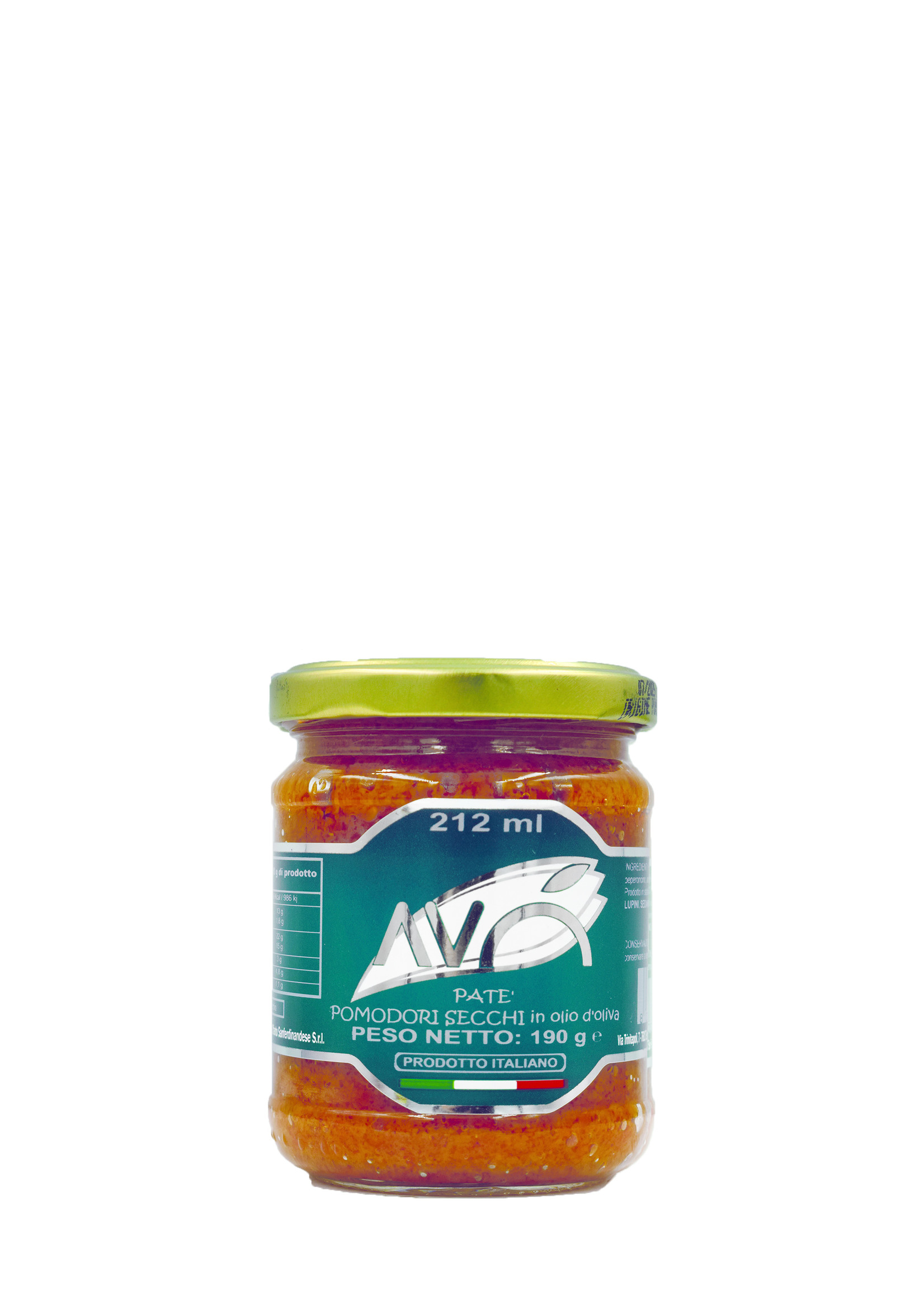 Patè di pomodori secchi in olio d’oliva vaso 212 ml - AVÒ