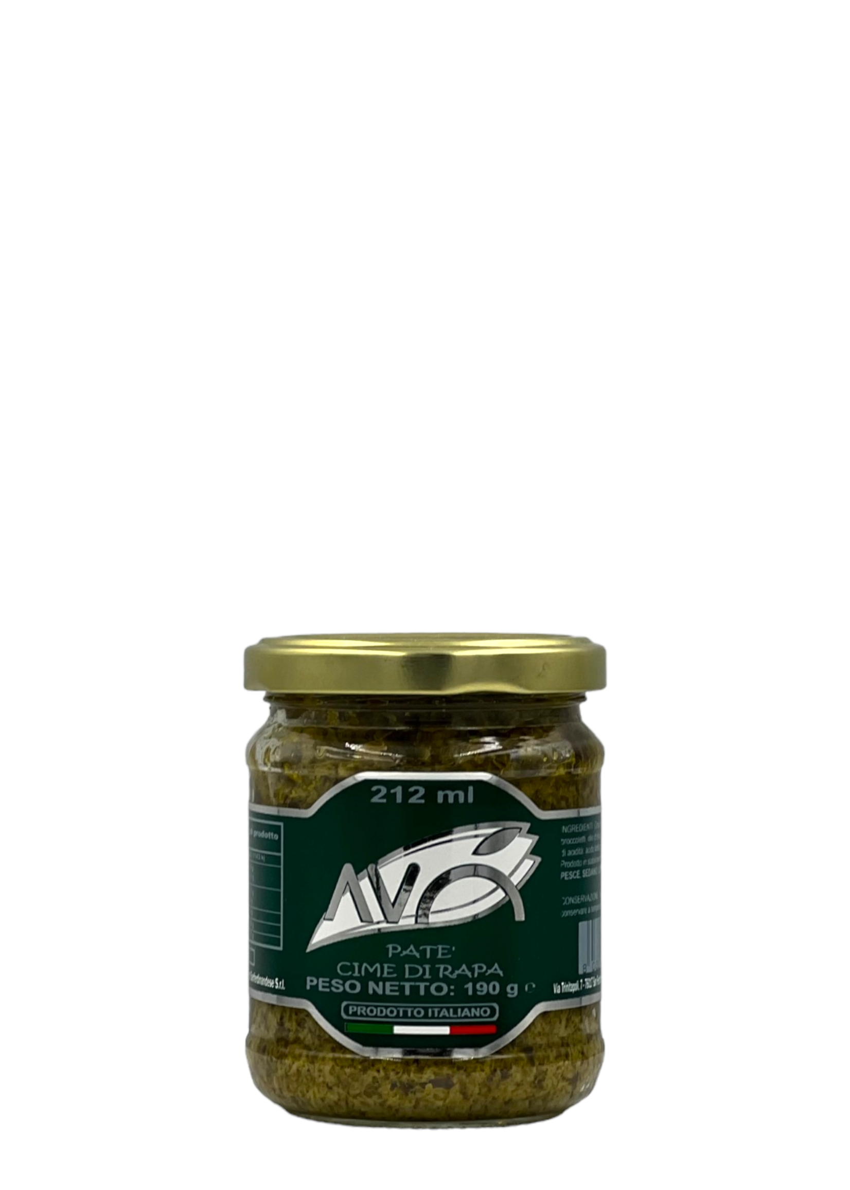 Patè di cime di rapa in olio d’oliva vaso 212ml - AVÒ