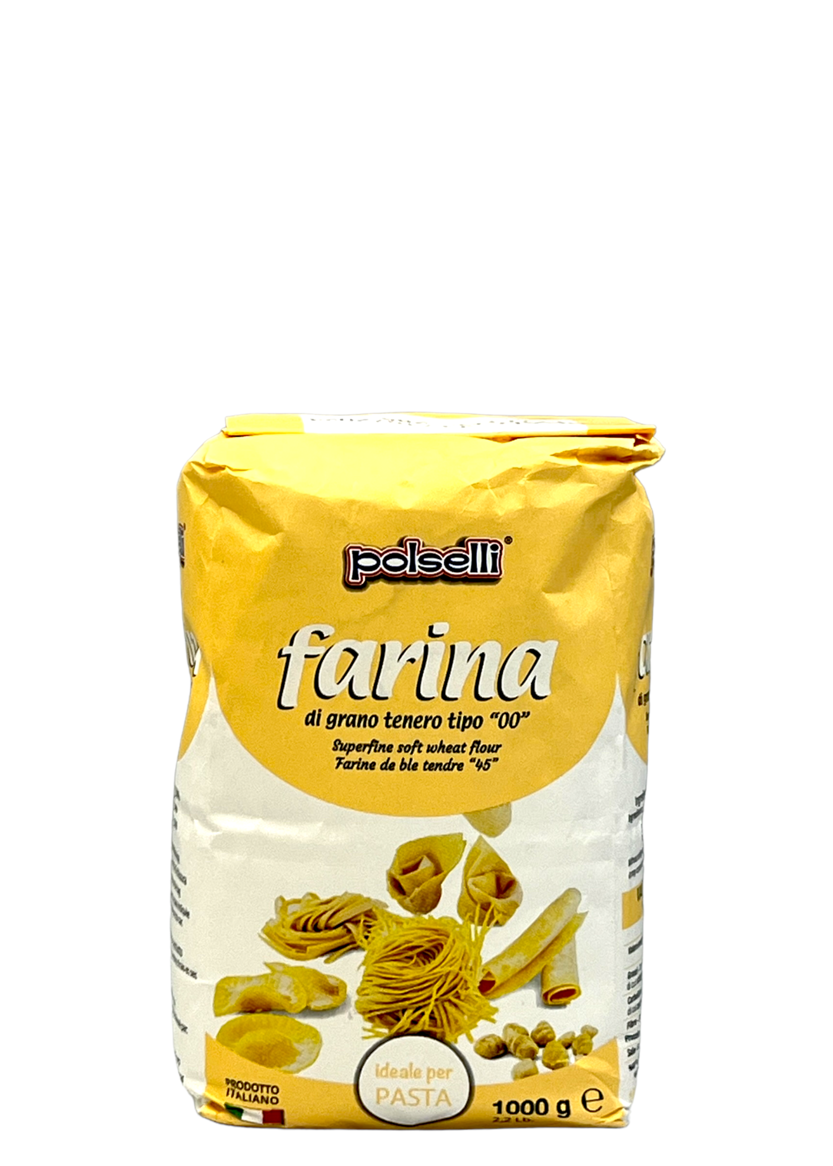 Farina di grano tenero "Tipo 00" Ideale per pasta, 1Kg - Polselli