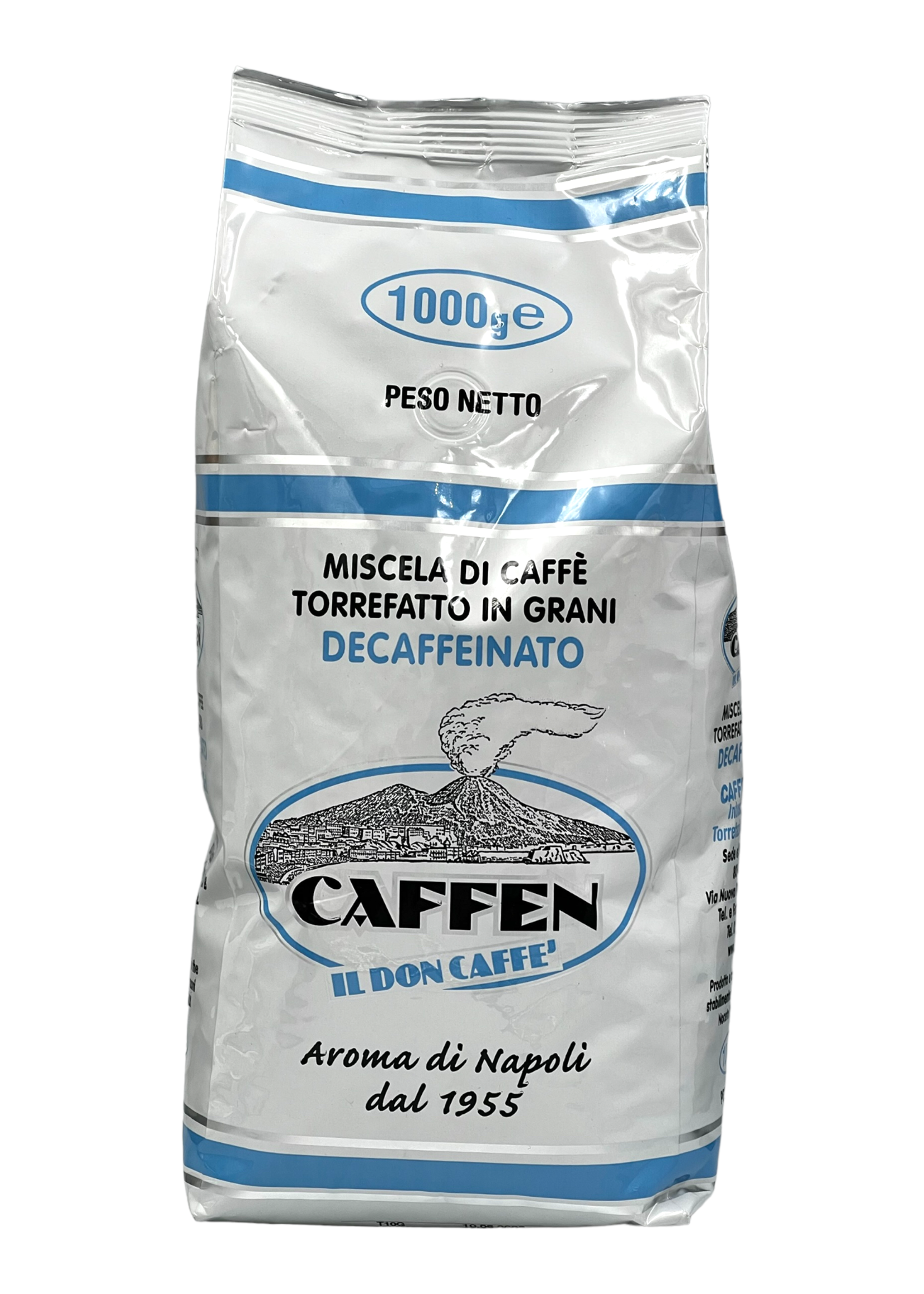 caffen Miscela Deca, 1kg  caffè in chicchi - (decaffeinato) - 60% Arabica Brasile - 40% Robusta India - Caffen