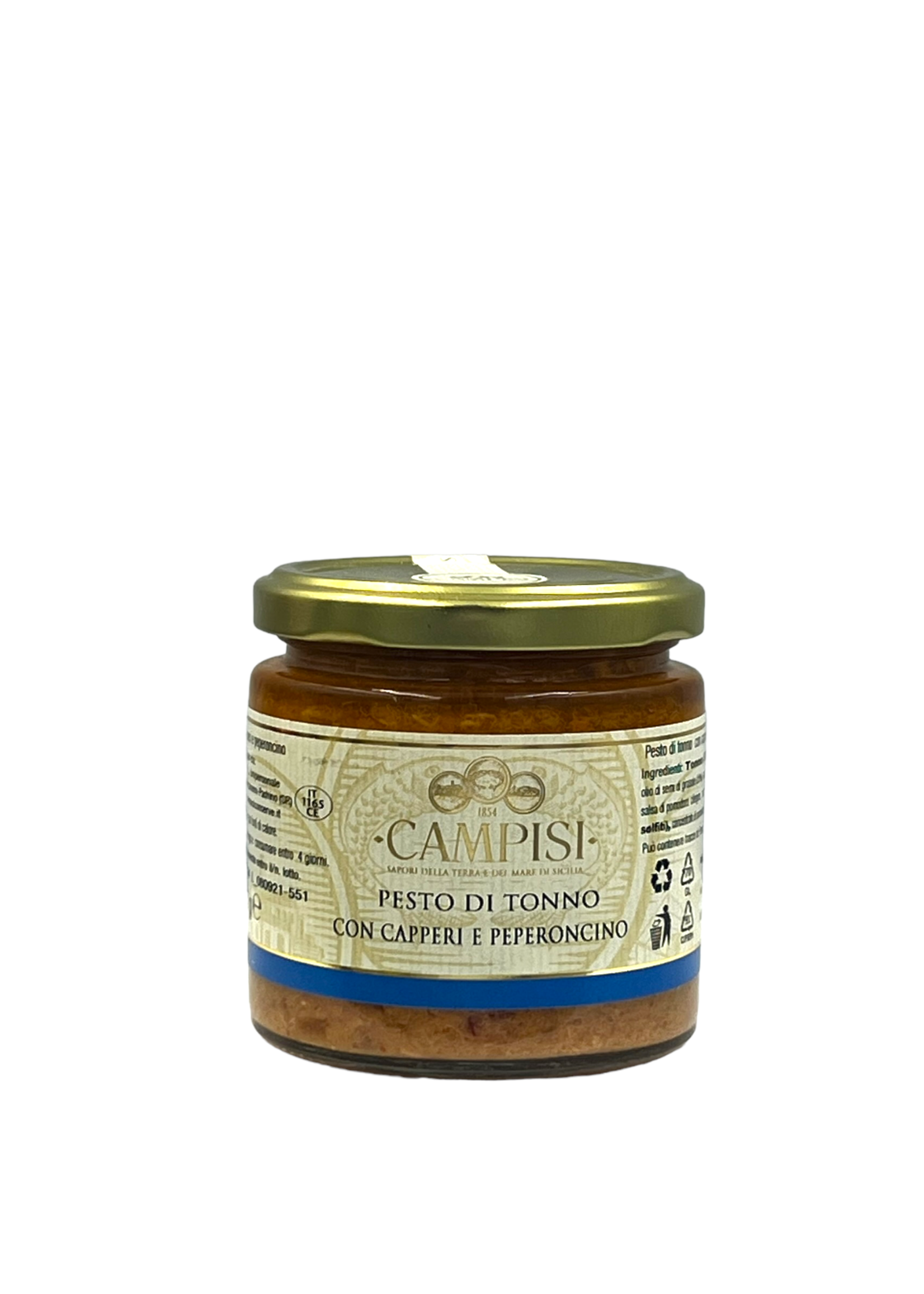 Campisi Pesto di tonno con capperi e peperoncino 210g - Campisi