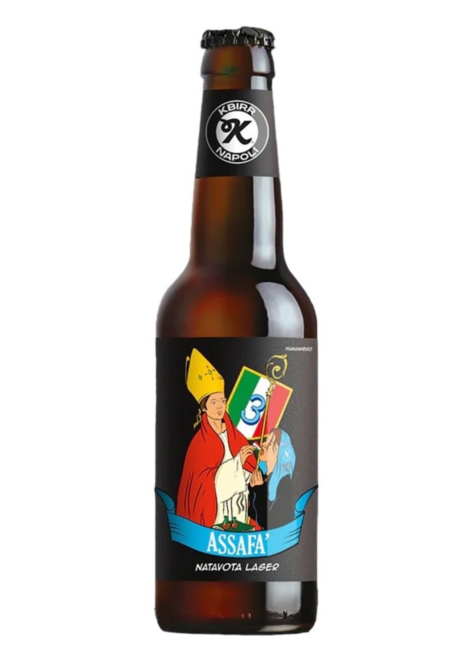 Kbirr Assafa'  Lager, birra artigianale napoletana, 5.2% vol., 33cl - KBirr