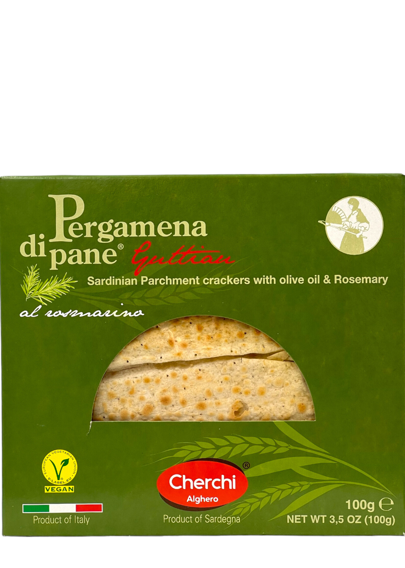 Cherchi Pergamena di pane Guittau al rosmarino 100g - Cherchi