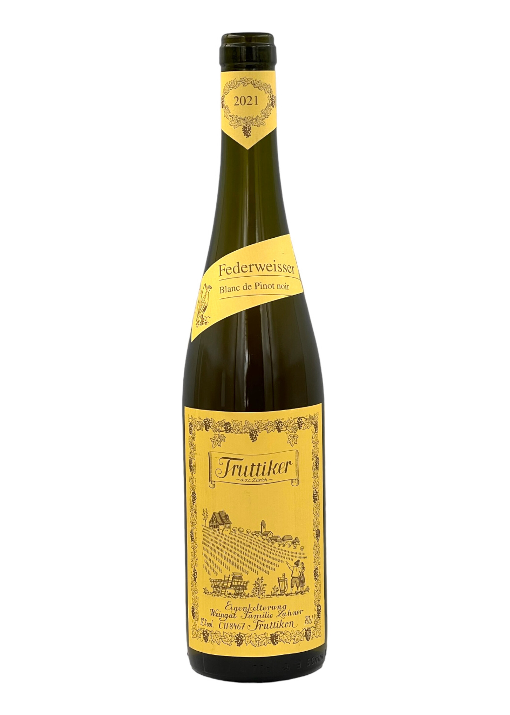 Weingut Familie Zahner Truttiker Blanc De Pinot Noir AOC Zürich 2021, 75cl - Famile Zahner Weingut