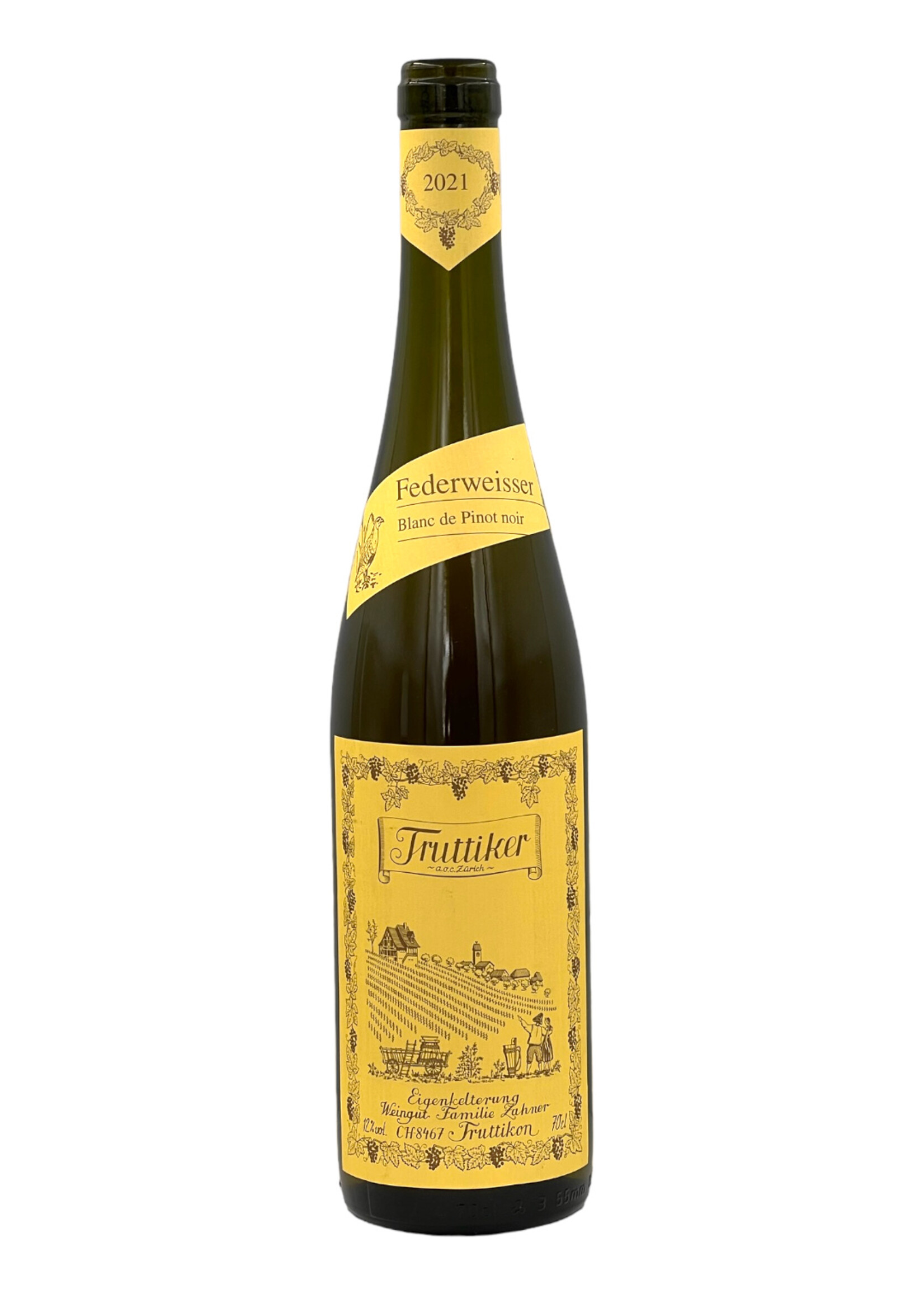 Weingut Familie Zahner Truttiker Federweisser Blanc de Pinot Noir AOC Zürich 2021, 12% vol., 75cl - Weingut Famile Zahner