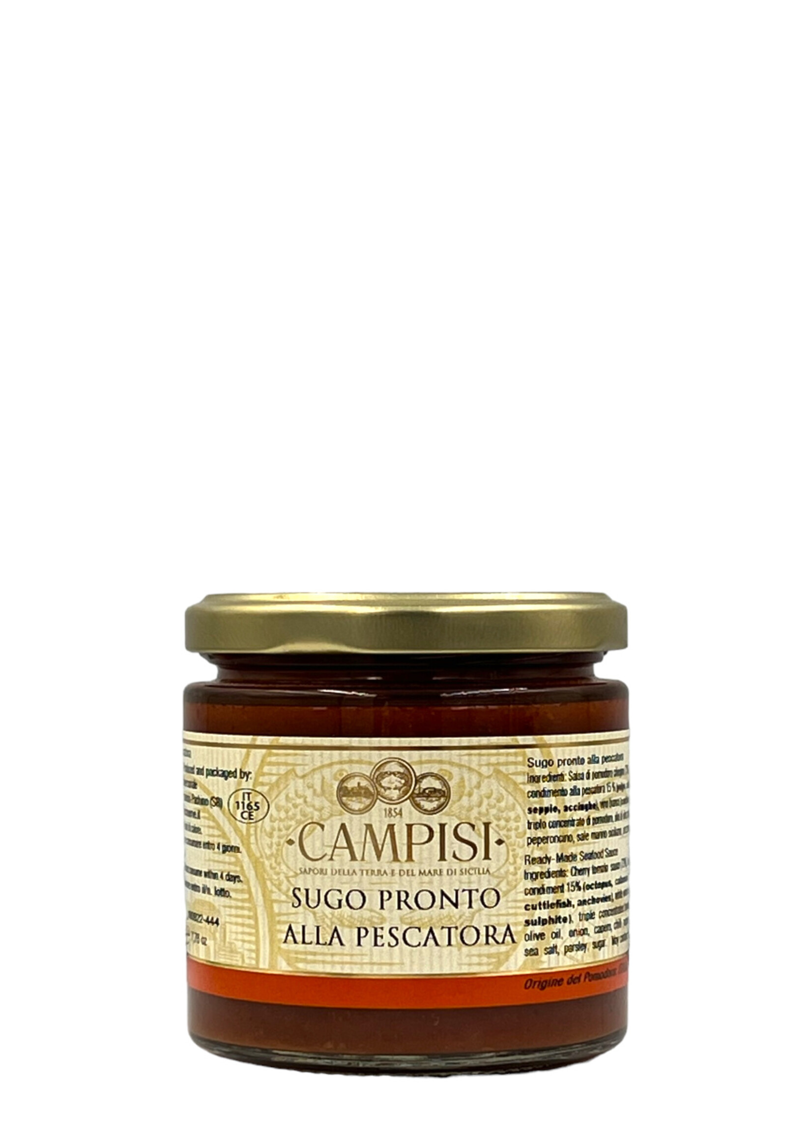 Campisi Sugo pronto alla pescatora con pomodoro ciliegino, 220g - Campisi