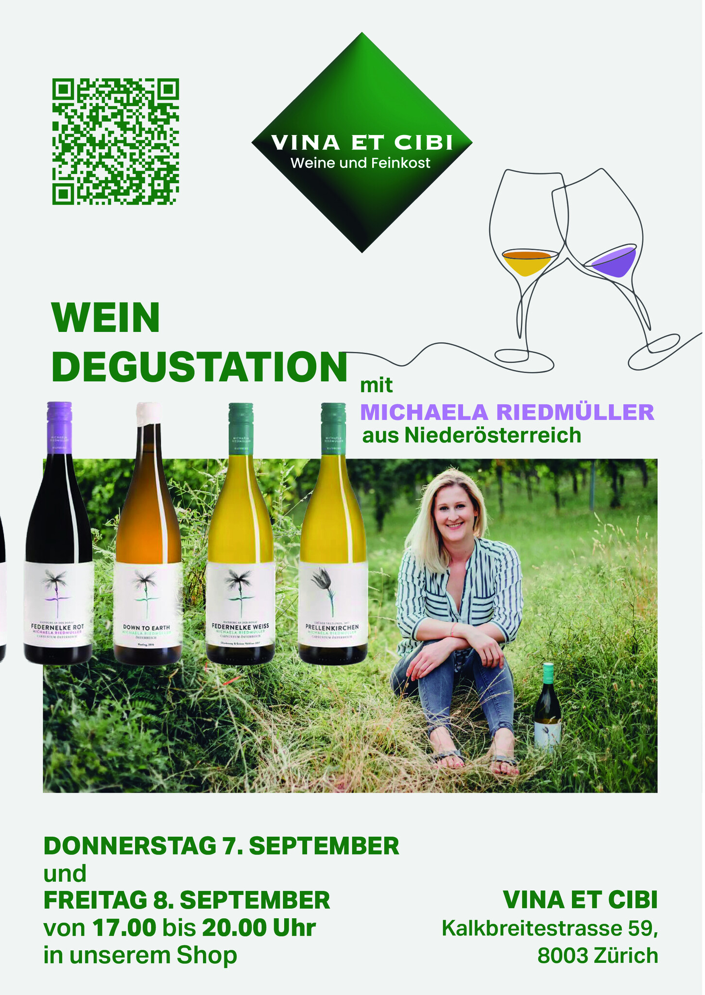 7. & 8. SEPTEMBER - WEIN DEGUSTATION mit Michaela Riedmüller 