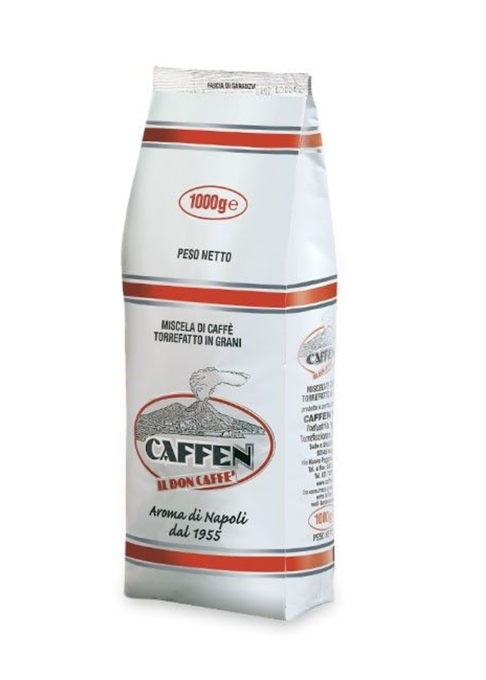caffen Miscela Vesuvio, 1kg Kaffee-Bohnen, 70% Arabica Brasile - 30% Robusta India - Caffen