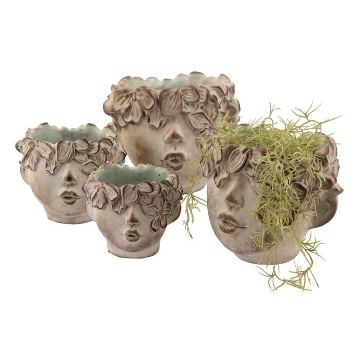 Concrete face grijs 16x14x11cm