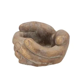 Betonnen handen goud 19x17x10cm