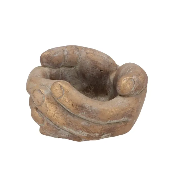 Betonnen handen goud 19x17x10cm