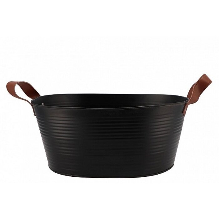 Zinken bloempot ovaal 29x22x16cm Zinken bloempot ovaal 29x22x16cm