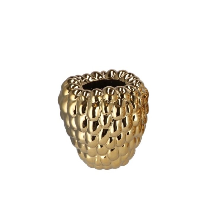 Raspberry vaas goud 30x30cm
