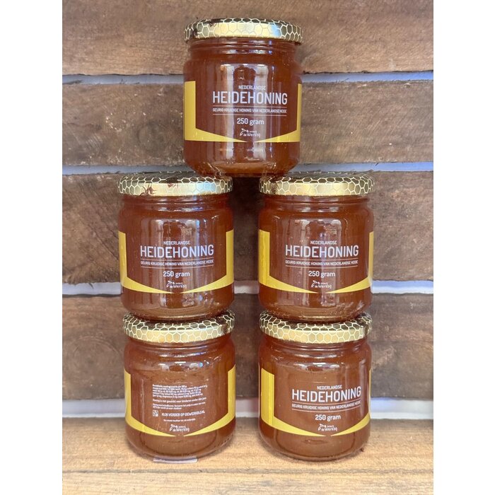 Nederlandse Heide honing - pot 250 gram Nederlandse Heide honing - pot 250 gram