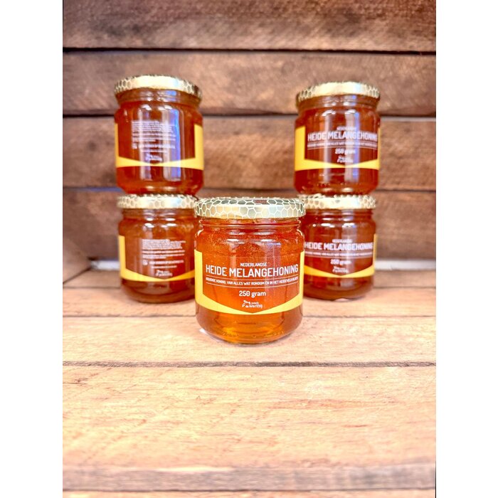 Nederlandse Heidemelange honing- pot 250 gram