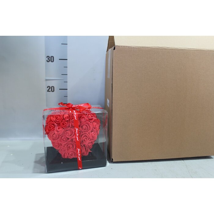 Rozen hartje rood